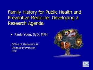 Family History for Public Health and Preventive Medicine