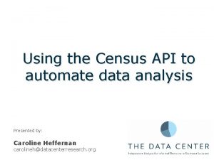 Using the Census API to automate data analysis