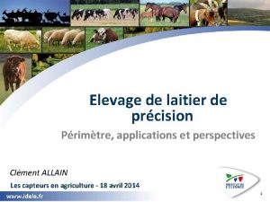 Elevage de laitier de prcision Primtre applications et