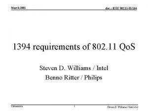 March 2001 doc IEEE 802 11 01164 1394