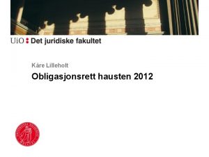 Kre Lilleholt Obligasjonsrett hausten 2012 Avskjering av mangelsverknader