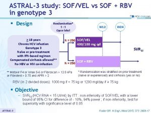 ASTRAL3 study SOFVEL vs SOF RBV in genotype