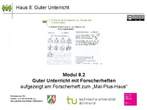 Haus 8 Guter Unterricht Modul 8 2 Guter