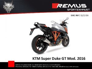 BIKE INFO 122016 KTM Super Duke GT Mod