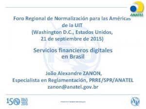 Foro Regional de Normalizacin para las Amricas de