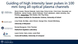 Guiding of high intensity laser pulses in 100