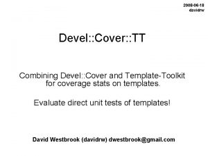 2008 06 18 davidrw Devel Cover TT Combining