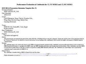 Performance Evaluation of Codebooks for CL SU MIMO