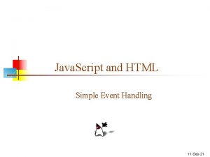 Java Script and HTML Simple Event Handling 11