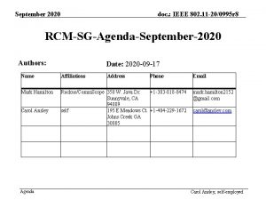 September 2020 doc IEEE 802 11 200995 r