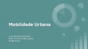 Mobilidade Urbana Joana Brancher Machado Mrio Antonio Feller