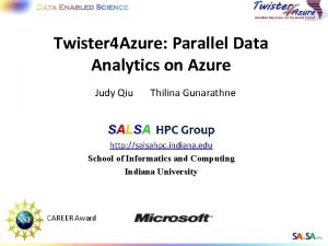 Twister 4 Azure Parallel Data Analytics on Azure