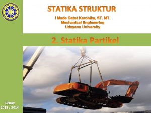 STATIKA STRUKTUR Genap 2013 2014 Contents Introduction Resultant