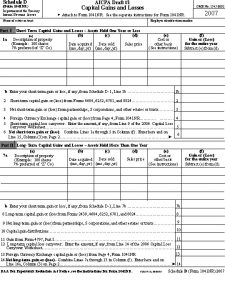 Schedule D AICPA Draft 1 Form 1041 NR