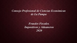 Consejo Profesional de Ciencias Econmicas de La Pampa