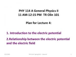 PHY 114 A General Physics II 11 AM12