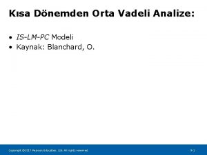 Ksa Dnemden Orta Vadeli Analize ISLMPC Modeli Kaynak