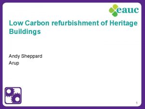 Low Carbon refurbishment of Heritage Buildings Andy Sheppard