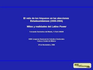 El voto de los hispanos en las elecciones