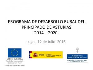 PROGRAMA DE DESARROLLO RURAL DEL PRINCIPADO DE ASTURIAS