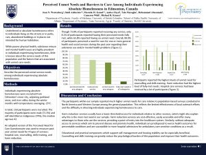 Perceived Unmet Needs and Barriers to Care Among