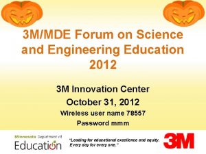 3 MMDE Forum on Science and Engineering Education