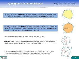 I poligoni e la circonferenza Poligoni inscritti e