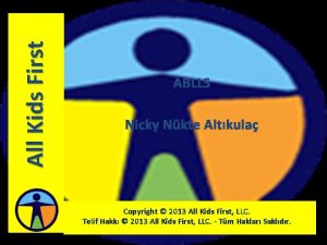 All Kids First ABLLS Nicky Nkte Altkula Copyright