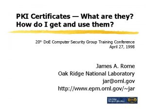 PKI Certificates What are they How do I