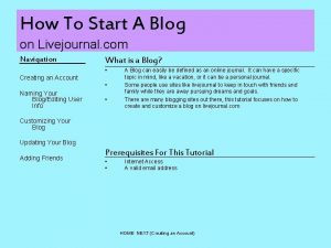 How To Start A Blog on Livejournal com