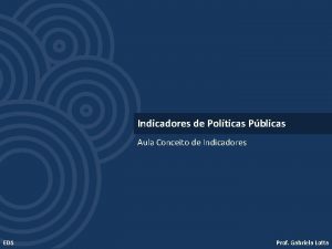 Indicadores de Polticas Pblicas Aula Conceito de Indicadores