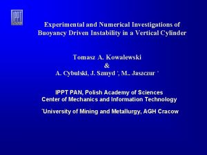 Experimental and Numerical Investigations of Buoyancy Driven Instability