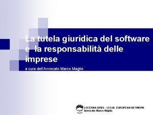 La tutela giuridica del software e la responsabilit