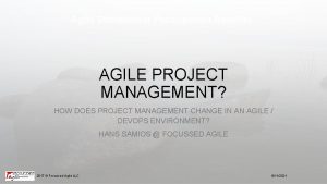 Agile Stakeholder Participation Benefits AGILE PROJECT MANAGEMENT HOW