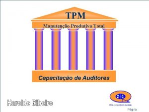 TPM Manuteno Produtiva Total Capacitao de Auditores Pgina