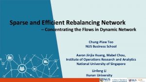 Sparse and Efficient Rebalancing Network Concentrating the Flows