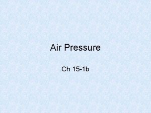 Air pressure definition