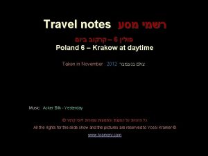 Travel notes 6 Poland 6 Krakow at daytime