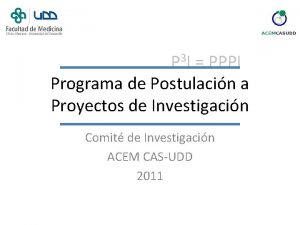 P 3 I PPPI Programa de Postulacin a