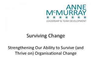 Surviving Change Strengthening Our Ability to Survive and