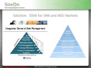 Solution IDSM for SMB and MDU Markets Cloud