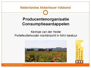 Nederlandse Akkerbouw Vakbond 1 Producentenorganisatie Consumptieaardappelen Keimpe van