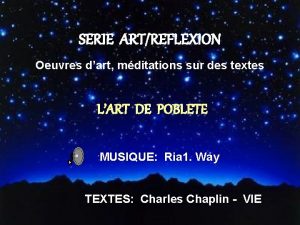 SERIE ARTREFLEXION Oeuvres dart mditations sur des textes