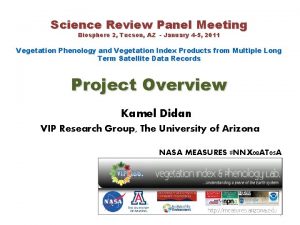 Science Review Panel Meeting Biosphere 2 Tucson AZ