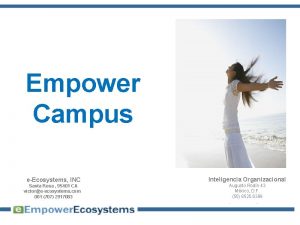 Empower Campus eEcosystems INC Inteligencia Organizacional Santa Rosa