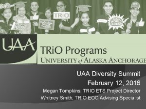 UAA Diversity Summit February 12 2016 Megan Tompkins