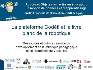 Robots et Objets connects en ducation un monde