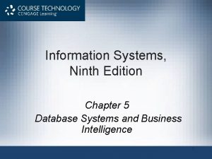 Information Systems Ninth Edition Chapter 5 Database Systems