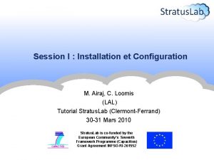 Session I Installation et Configuration M Airaj C