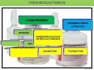 OTROS BETALACTAMICOS CLASIFICACION CARBAPENEMES MONOBACTANOS AZTREONAM IMIPENEM INHIBIDORES